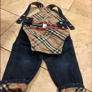 Burberry authentic jean overalls size 18 months